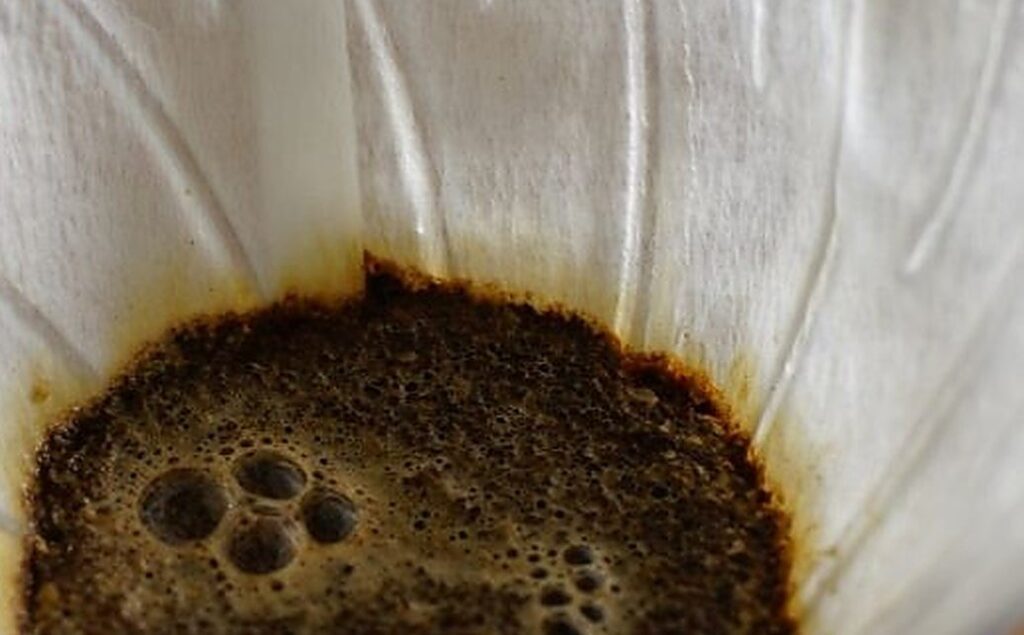 How to brew coffee by pour-over — water poured slowly over a filter bed